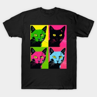 Funny Cat Gifts Men Kids Women Novelty Black Cat T-Shirt